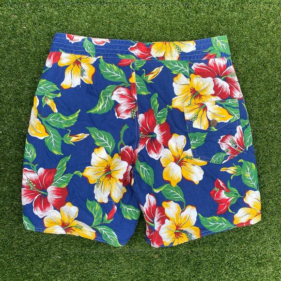 Polo Ralph Lauren Men's Blue Floral Swim Trunks 32 - Picture 4 of 4